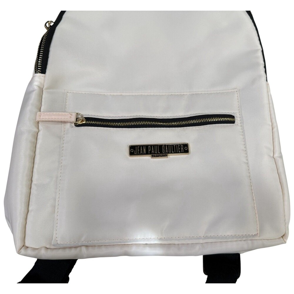 JEAN PAUL GAULTIER Fragrance Perfume Promo Backpack Book Bag Pale Pink White